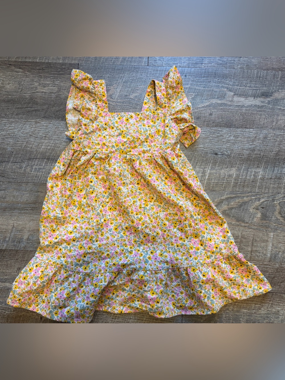 Cat & Jack Yellow and Pink Floral Dress